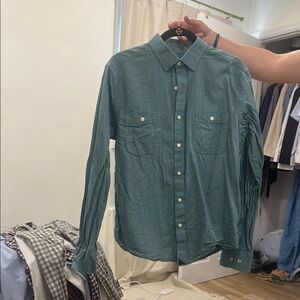 UNTUCKit Green Casual Button Down Shirt Classic Collar